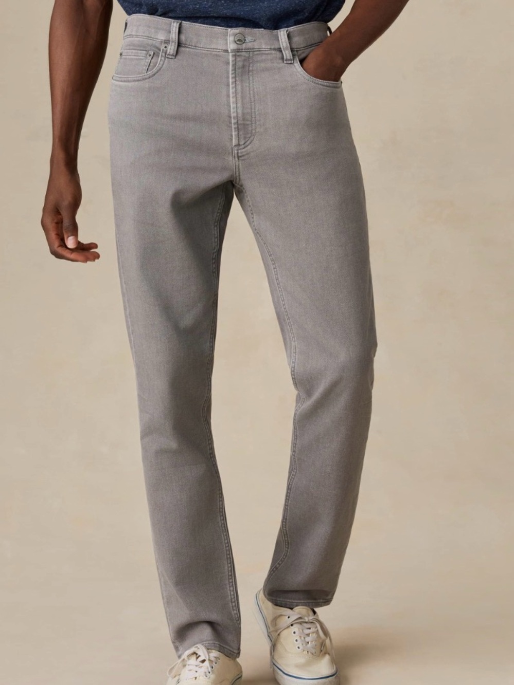 FAHERTY GRAY SLIM STRETCH PANTS MENS SZ 33